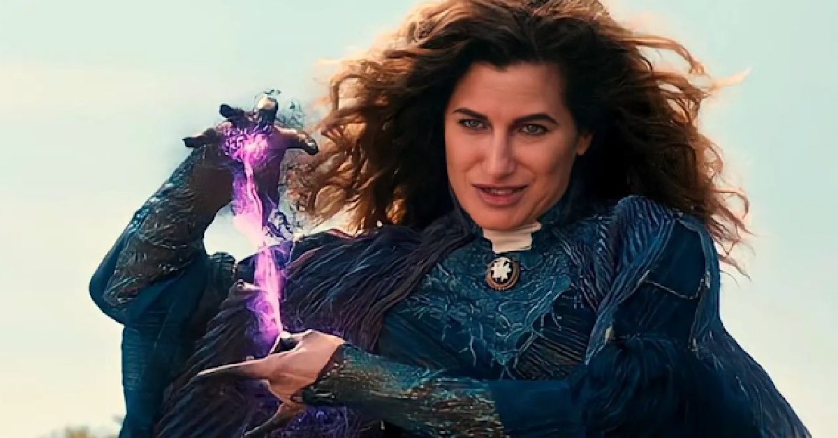 Kathryn Hahn as Agatha Harkness in the WandaVision series finale.