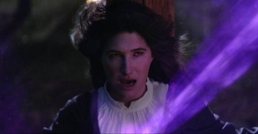 Agatha Harkness using dark magic on WandaVision