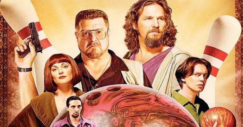The Big Lebowski cast and bowling pins