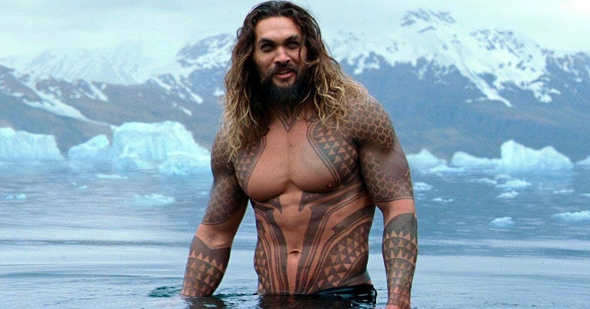Aquaman Filmcell Desktop-Präsentation – Mit Echtem 35-mm-Filmclip, Jason Momoa Tattoos, 17,8x12,7 Cm