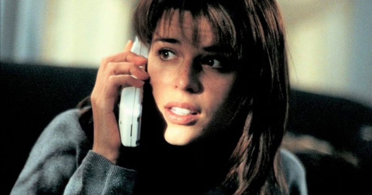Canadian actress Neve Campbell as Sidney Prescott in Scream
