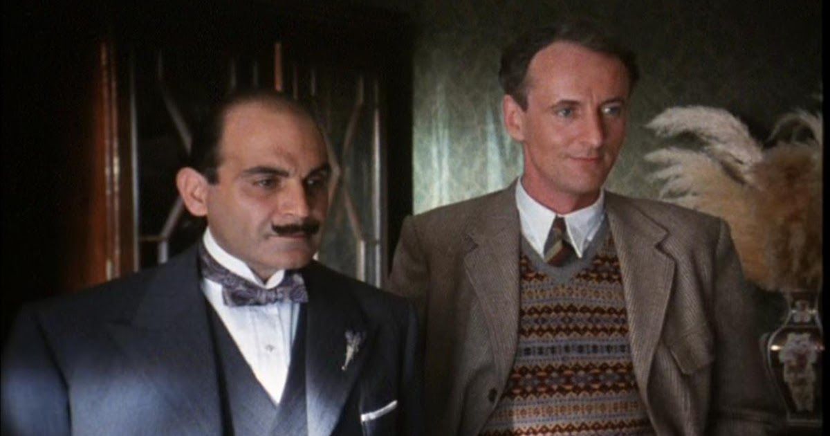 David Suchet as Poirot and Hugh Fraser as Captain Hastings in Agatha Christie's Poirot