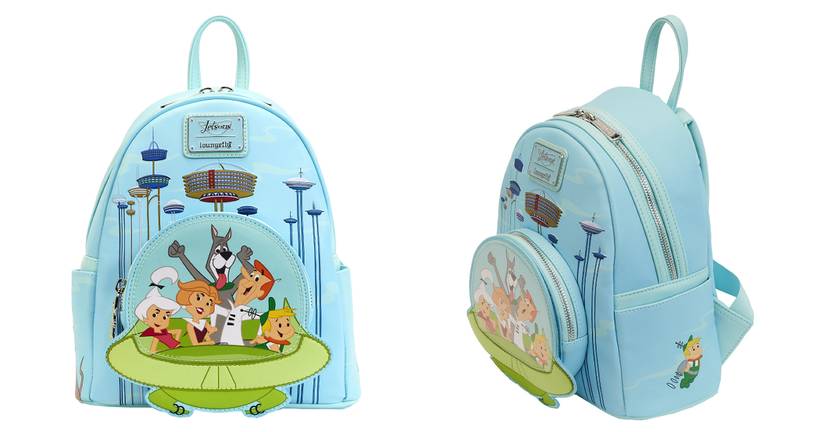 Jetsons Loungefly Sky Blue Mini Backpack UEC WARNER BROTHERS THE JETSONS SPACESHIP MINI BACKPACK  main image 4