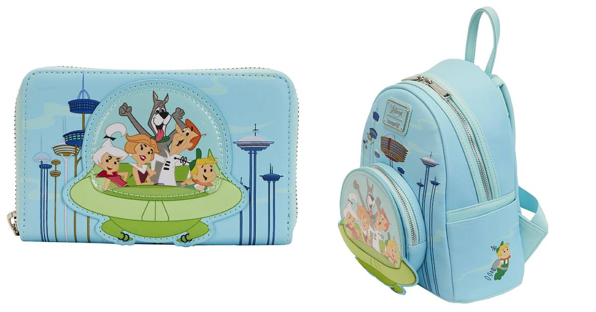 Loungefly Jetsons Light Blue & Lime Green Mini Backpack Loungefly Warner Brothers The Jetsons Spaceship Mini  main image 3