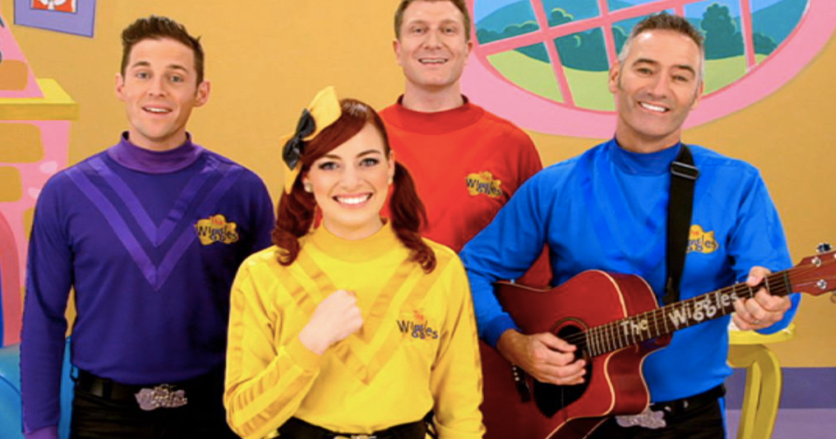 Lachlan Gillespie, Emma Watkins, Simon Pryce, & Anthony Field in The Wiggles Ready, Steady, Wiggle