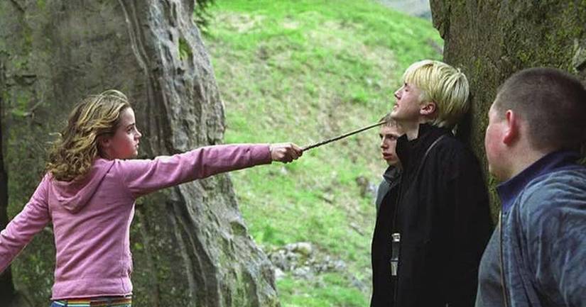 Hermione and Draco in Harry Potter 2