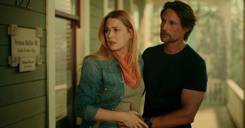 Mel and Jack stand on the porch in Virgin River