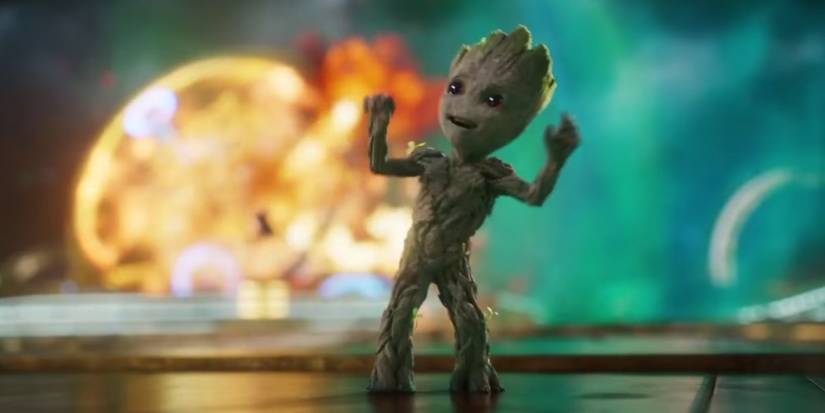 Stlll of Baby Groot in Guardians of the Galaxy vol.2