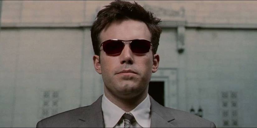 A close-up of Ben Affleck as Matt Murdock in Daredevil