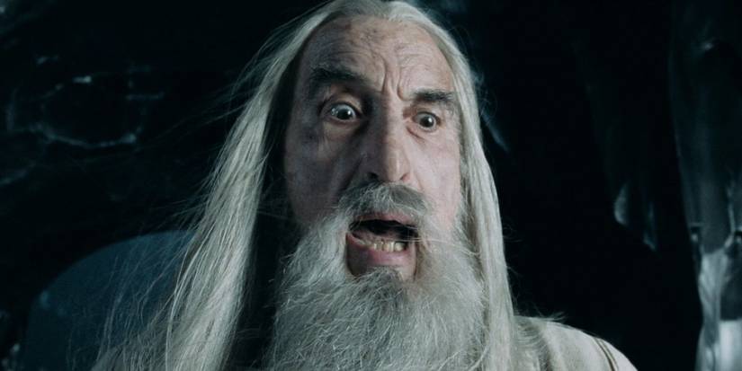 Christopher Lee as Saruman in The Two Towers