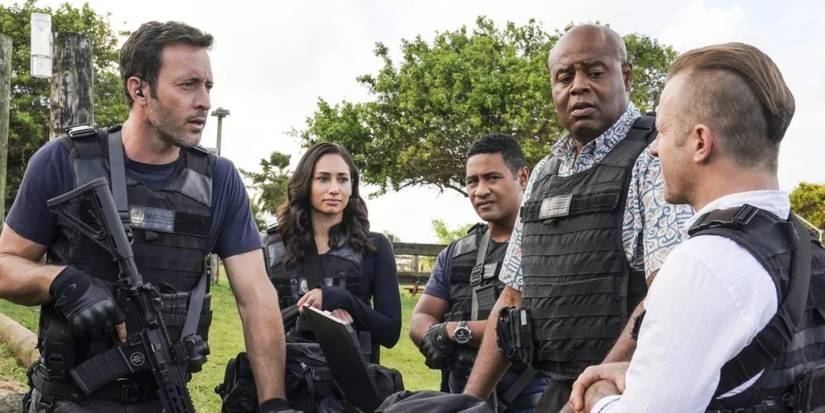 Equipe policial de Hawaii Five-0 em ação