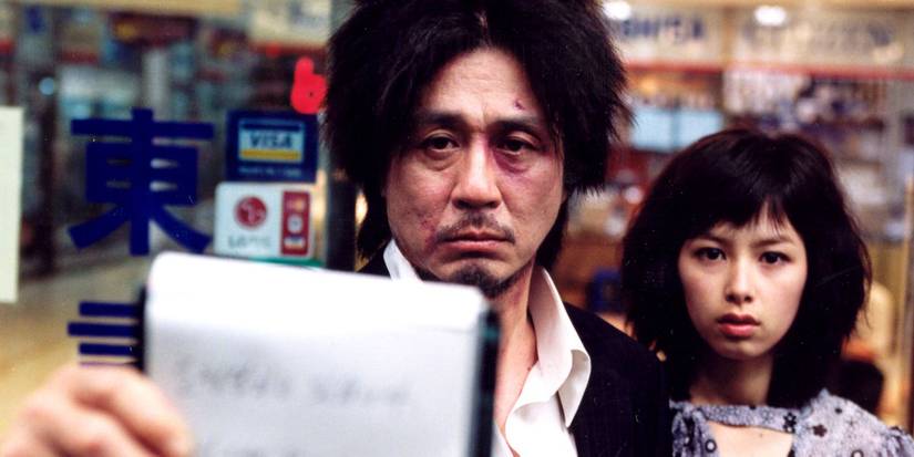 Choi Min-sik and Kang Hye-jung in Oldboy 2003