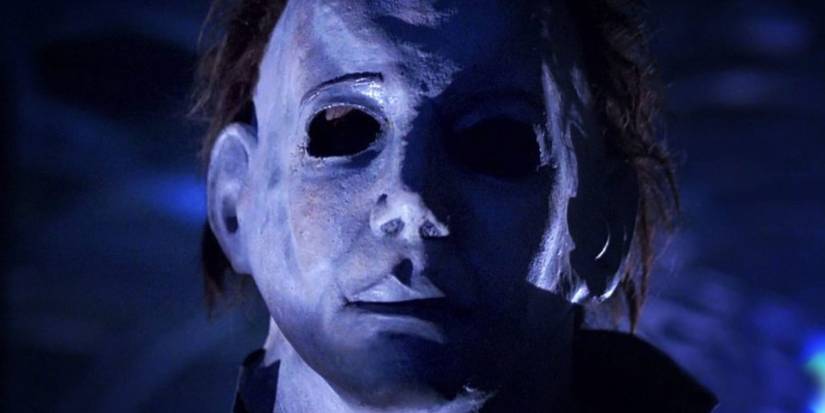 George P. Wilbur as Michael Myers staring into the camera in Halloween 6: The Curse of Michael Myers