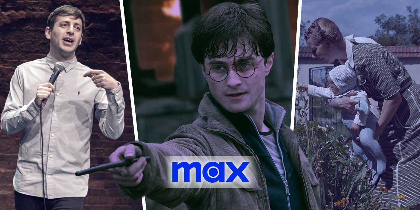 An edited image of three movies including Alex Edelman: Just For Us, Harry Potter, and The Zone of Interest