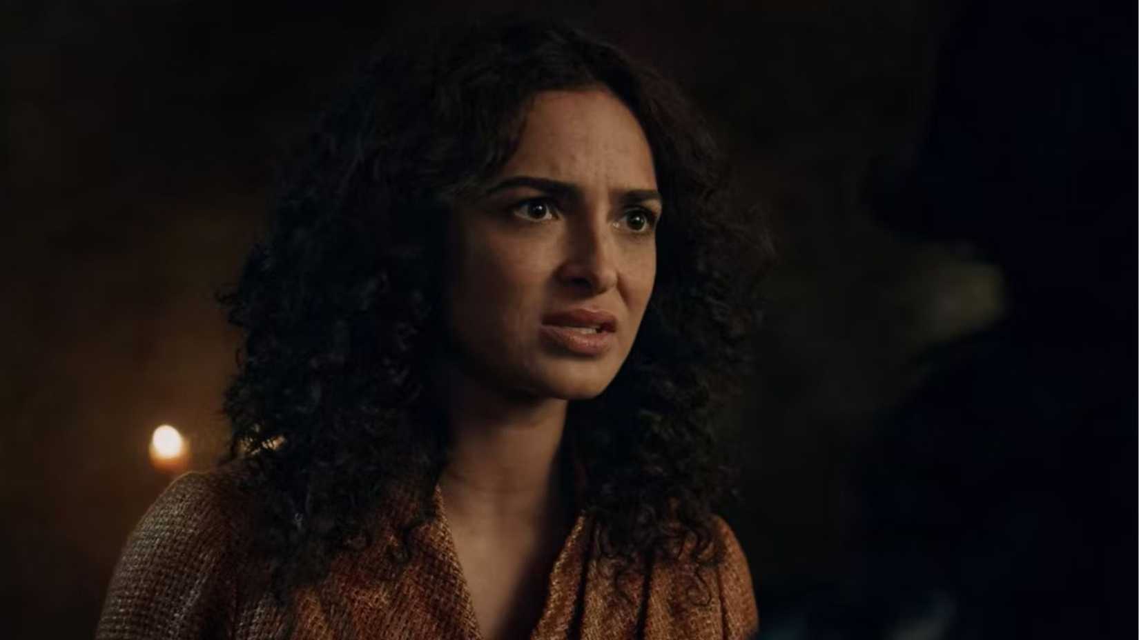 Triss Merigold in The Witcher with a confused look