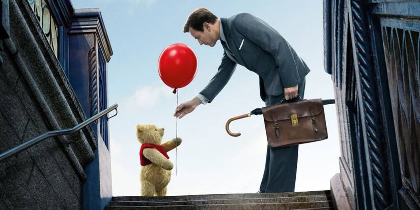Poster art for the film Christopher Robin featuring Winnie the Pooh and Ewan McGregor as Christopher