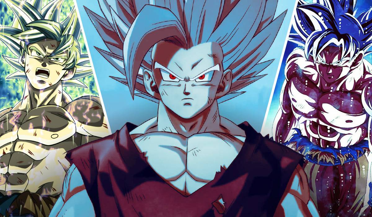 Gohan's Dragon Ball Beast Form Compared to Super Saiyan and Ultra Instinct, image size:1200x700