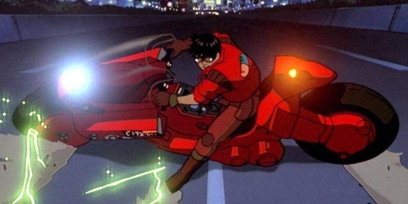The famous bike slide from the animated Japanese cyberpunk film, Akira
