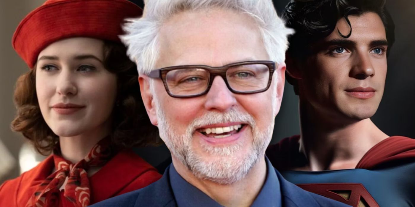 James Gunn, David Corenswet e Rachel Brosnahan