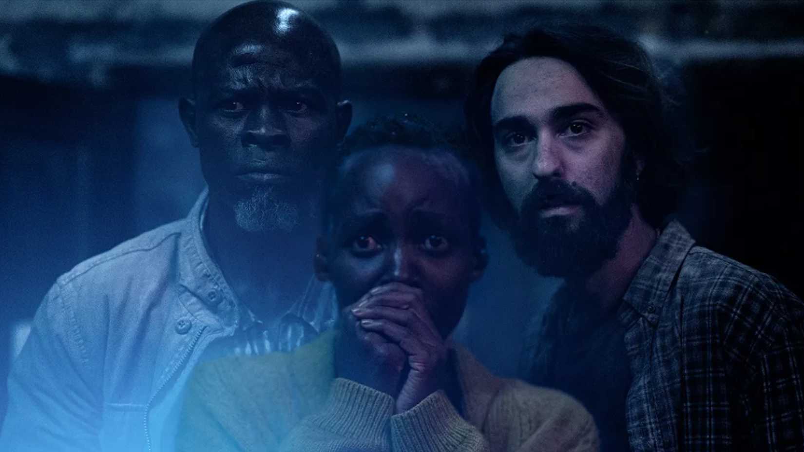 the cast of A Quiet Place Day One look scared