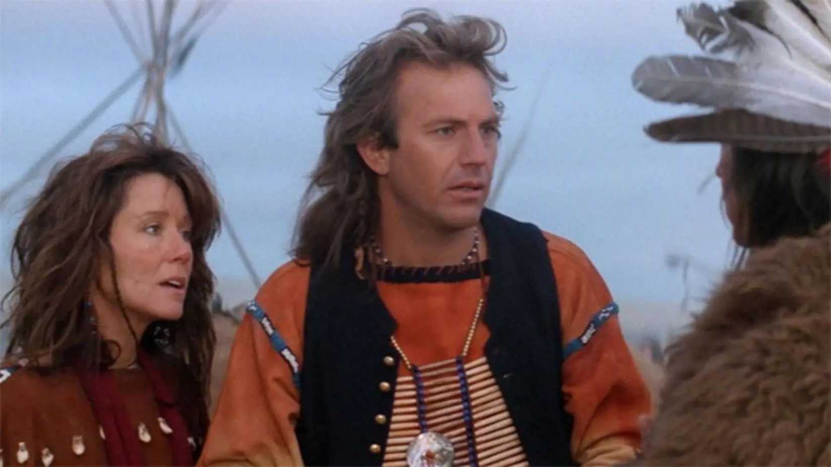 Kevin Costner and Mary McDonnell in Dances with Wolves (1990)