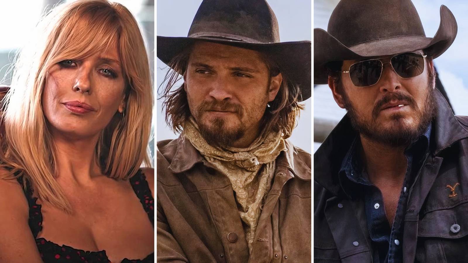 Luke Grimes, Kelly Reilly & Cole Hause in Yellowstone