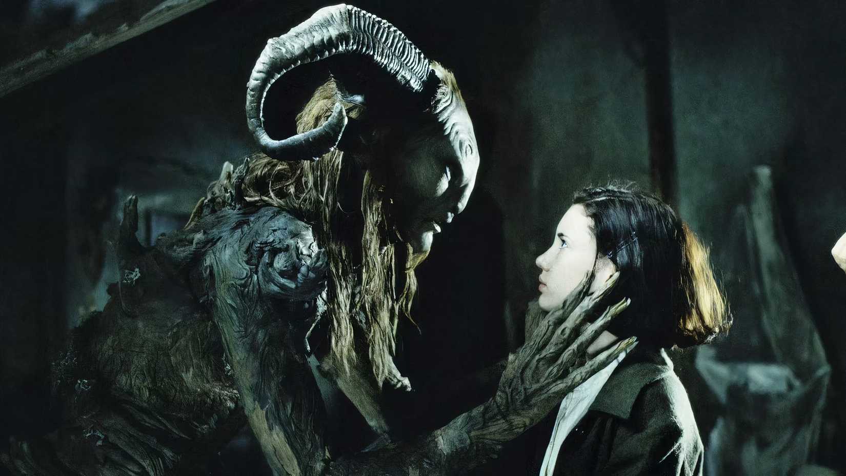 Ivana Baquero as Ofelia and Doug Jones as the Faun in Pan's Labyrinth (2006)
