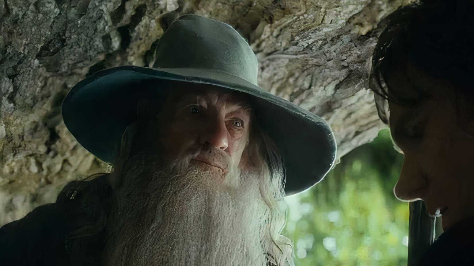 Gandalf giving his sword to Bilbo