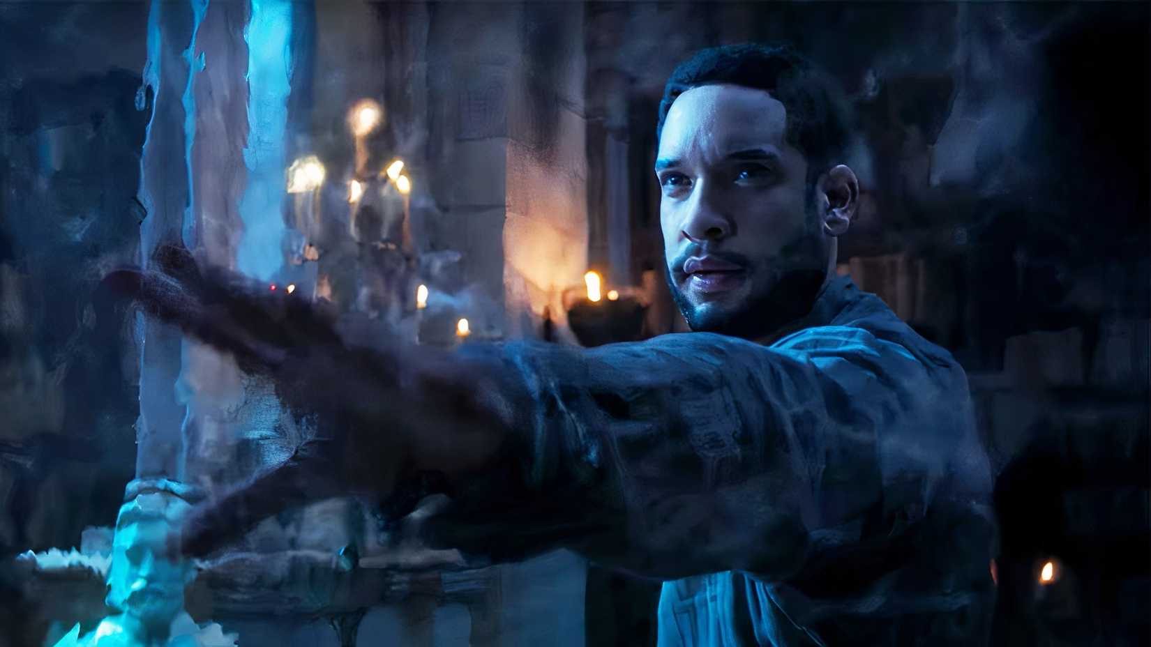 Istredd in The Witcher using magic