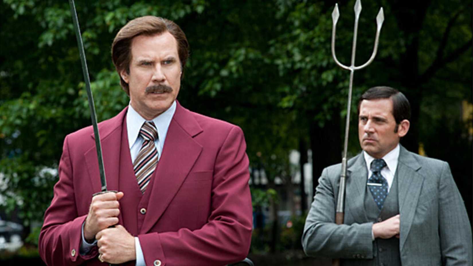 Will Ferrell and Steve Carell in 'Anchorman 2: The Legend Continues' (2013)