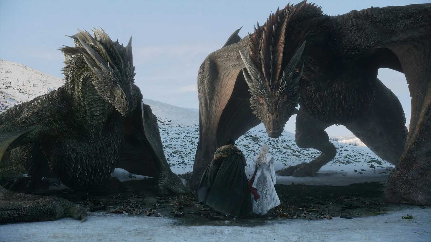 Rhaegal and Drogon and Dany - Game of Thrones