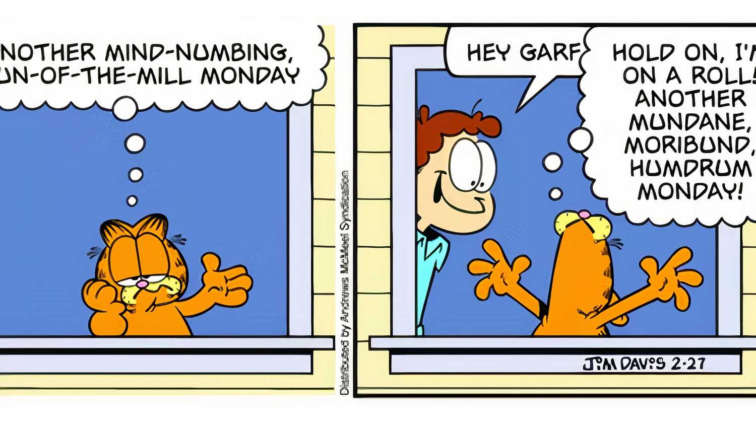 Garfield Comic Window 20 Best Garfield Comics About Mondays