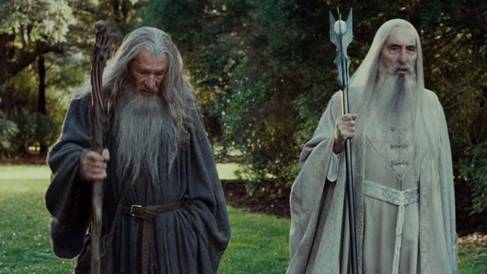 Saruman and Gandalf in The Lord of the Rings