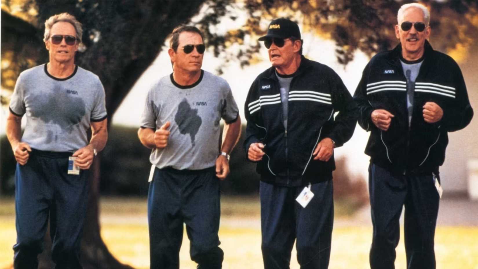 Clint Eastwood, Tommy Lee Jones, James Garner and Donald Sutherland in Space Cowboys