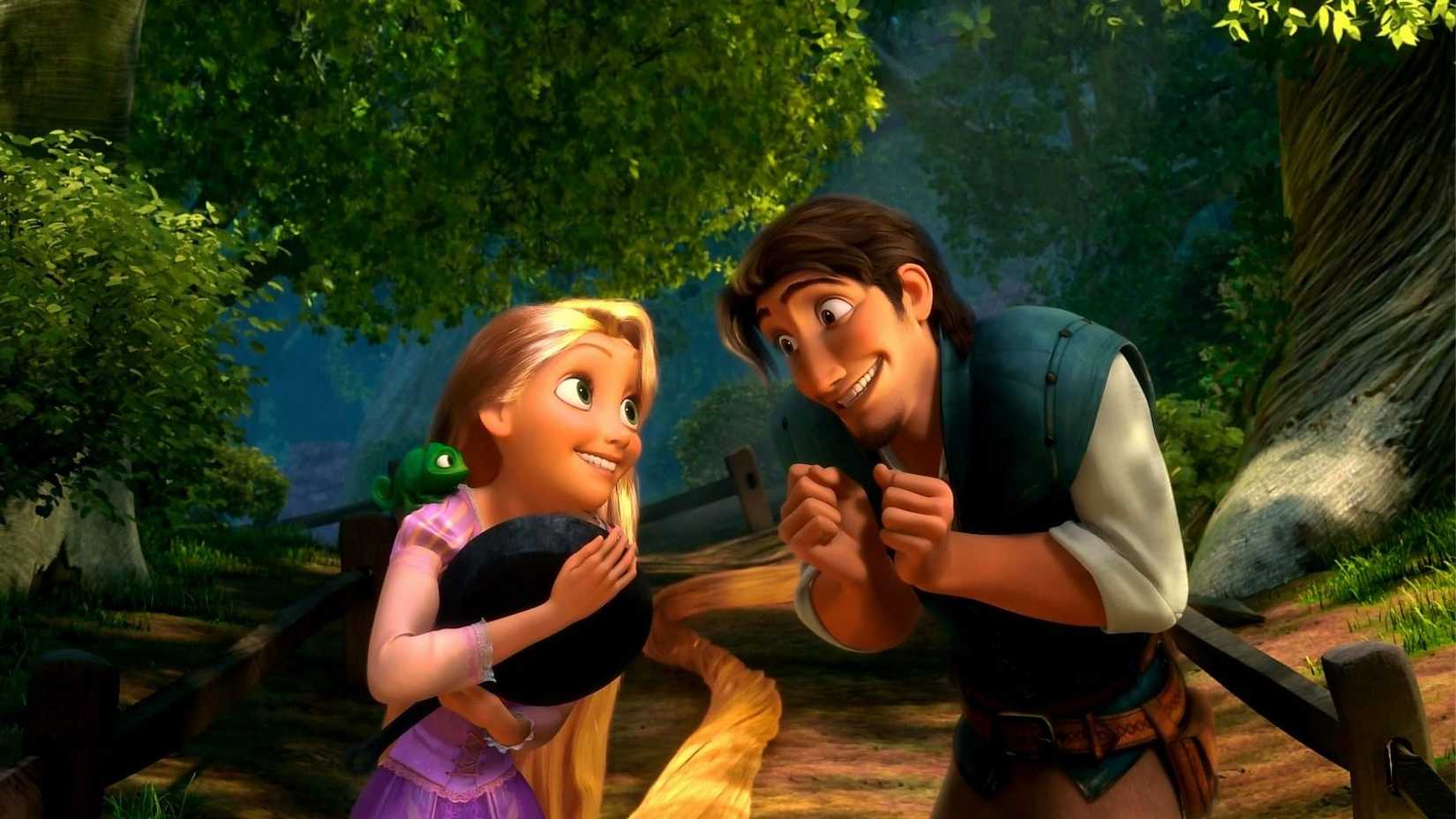 Flynn and Rapunzel in Tangled