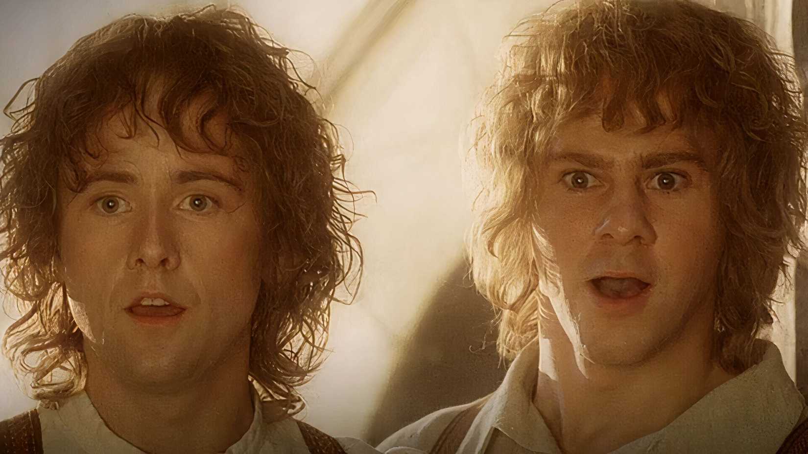 Merry and Pippin stunned in The Lord of the Rings