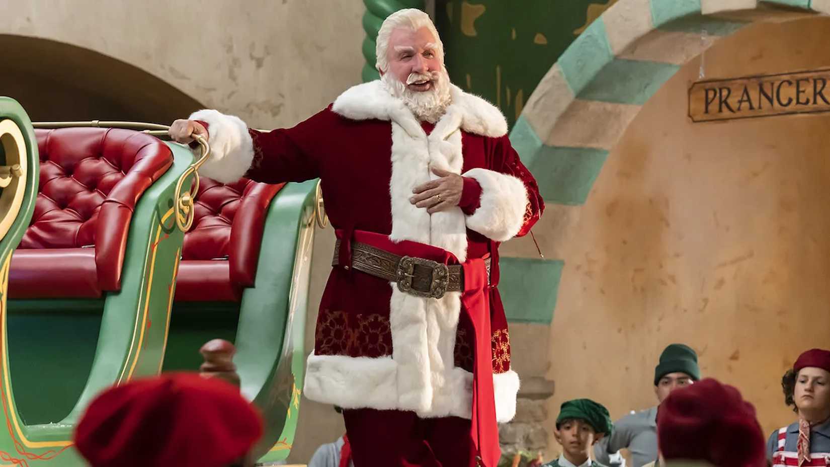 Tim Allen as Scott Calvin stands by his sleigh in The Santa Clauses