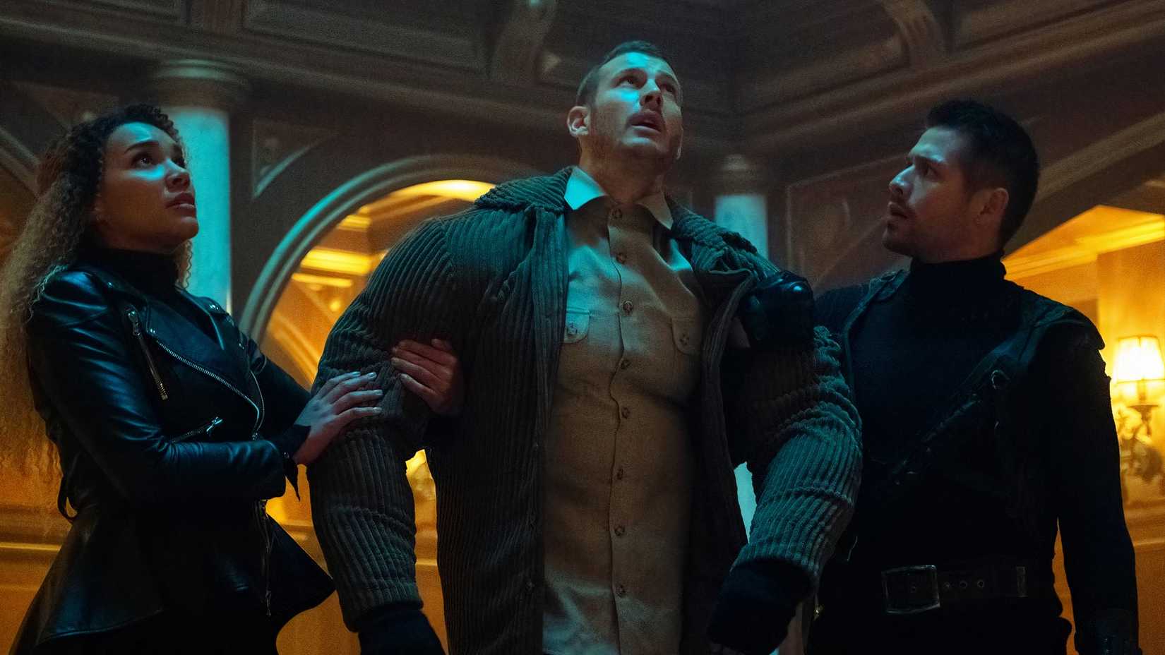 Luther, Diego e Allison em The Umbrella Academy