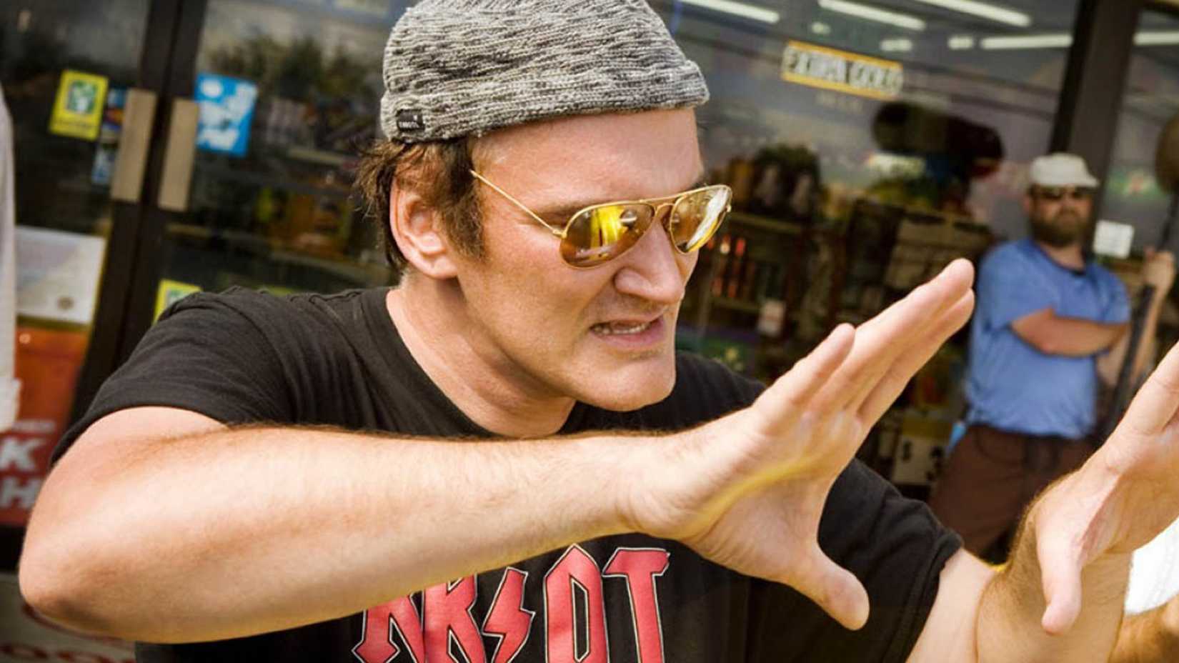 Quentin Tarantino directing Death Proof.