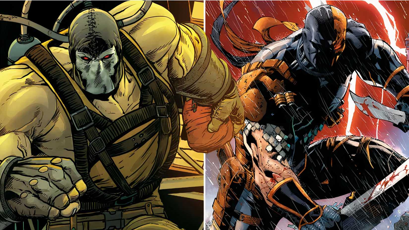 Bane e Exterminador em arte promocional da DC Comics