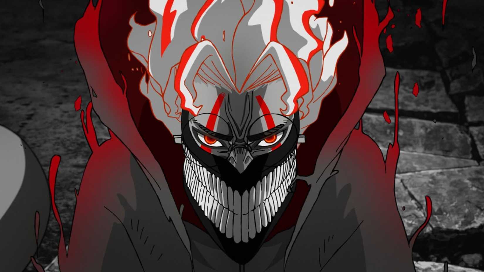 Ken Takakura in his demonic state in Dandadan