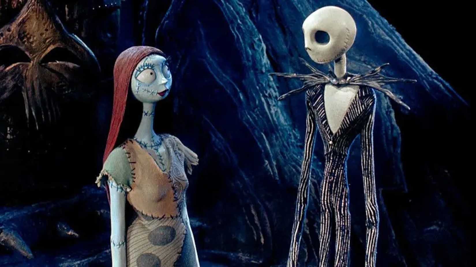 Jack and Sally in The Nightmare Before Christmas