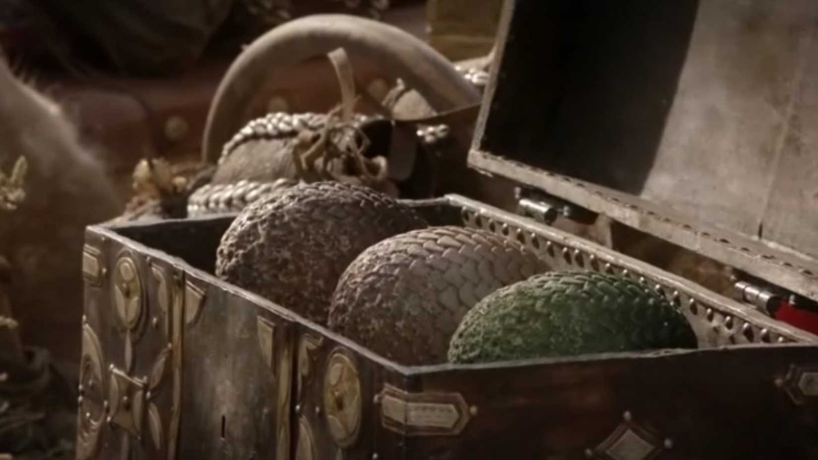 Dragon eggs on display in Game of Thrones