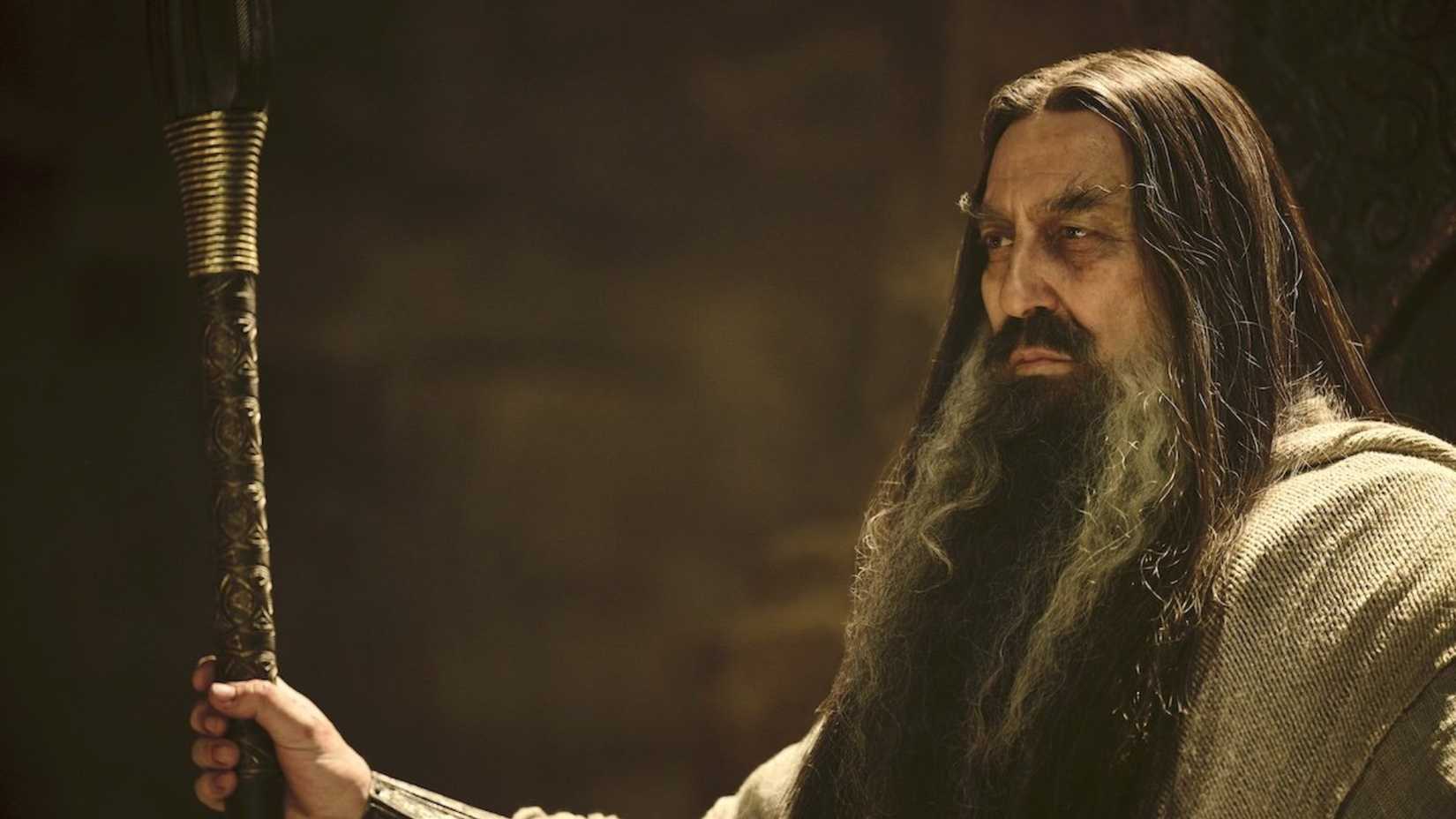 Ciarán Hinds as the Dark Wizard in The Rings of Power