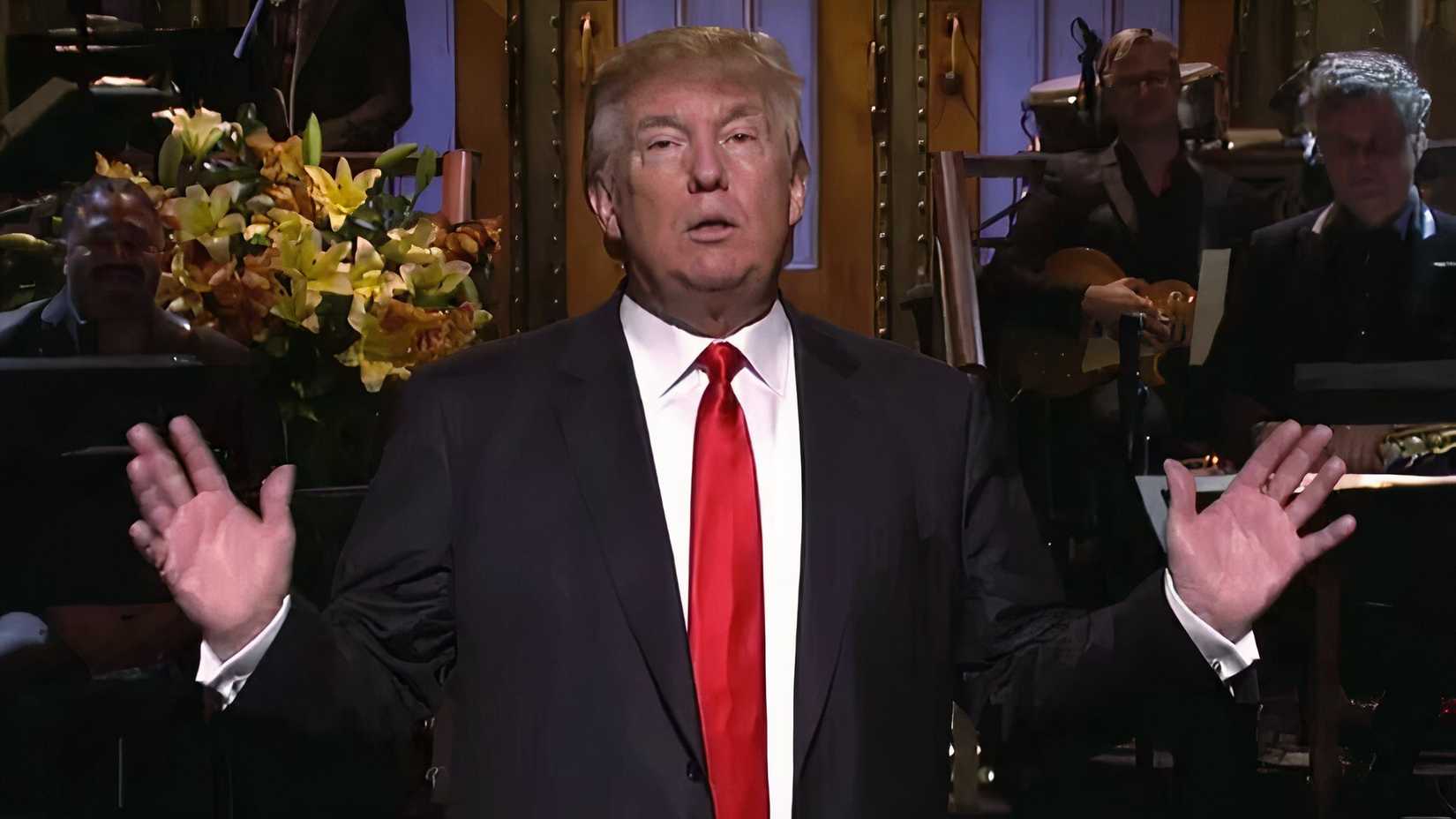Donald Trump during his opening monologue on SNL