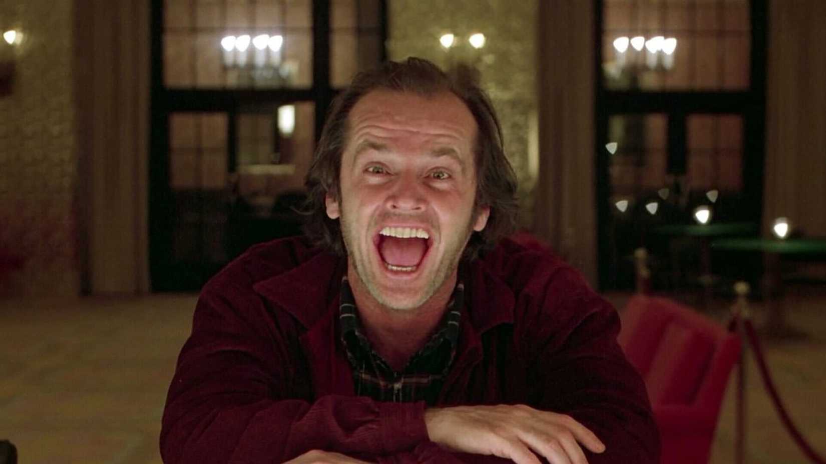 Jack Nicholson laughing in The Shining