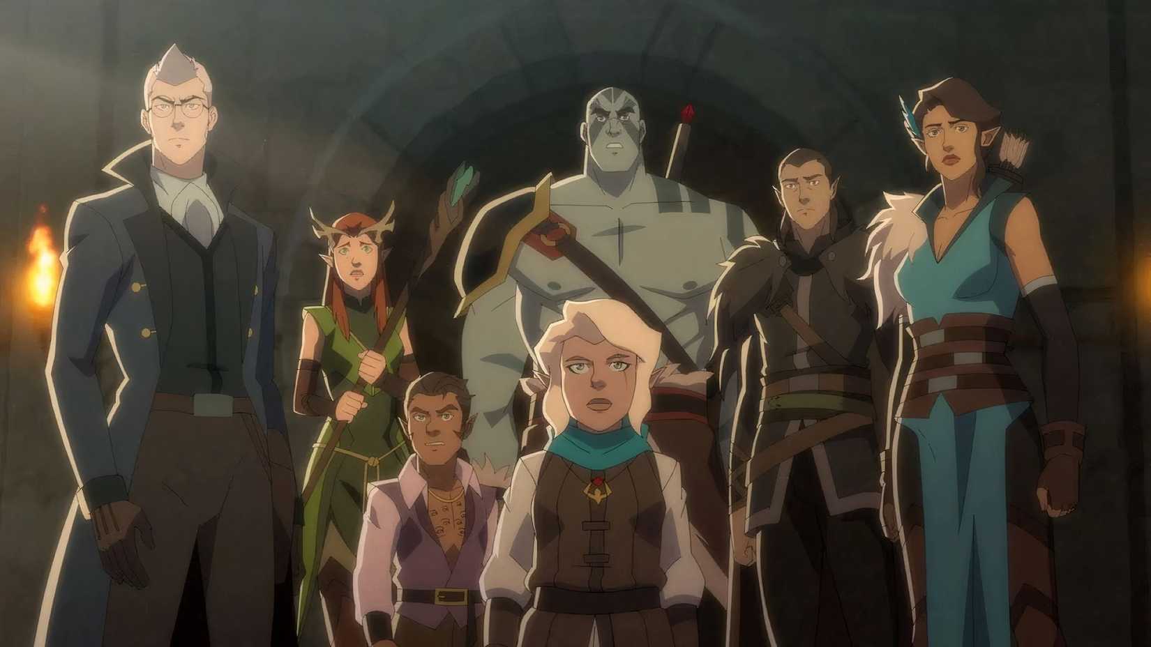 The Legend of Vox Machina characters looking at something off-screen