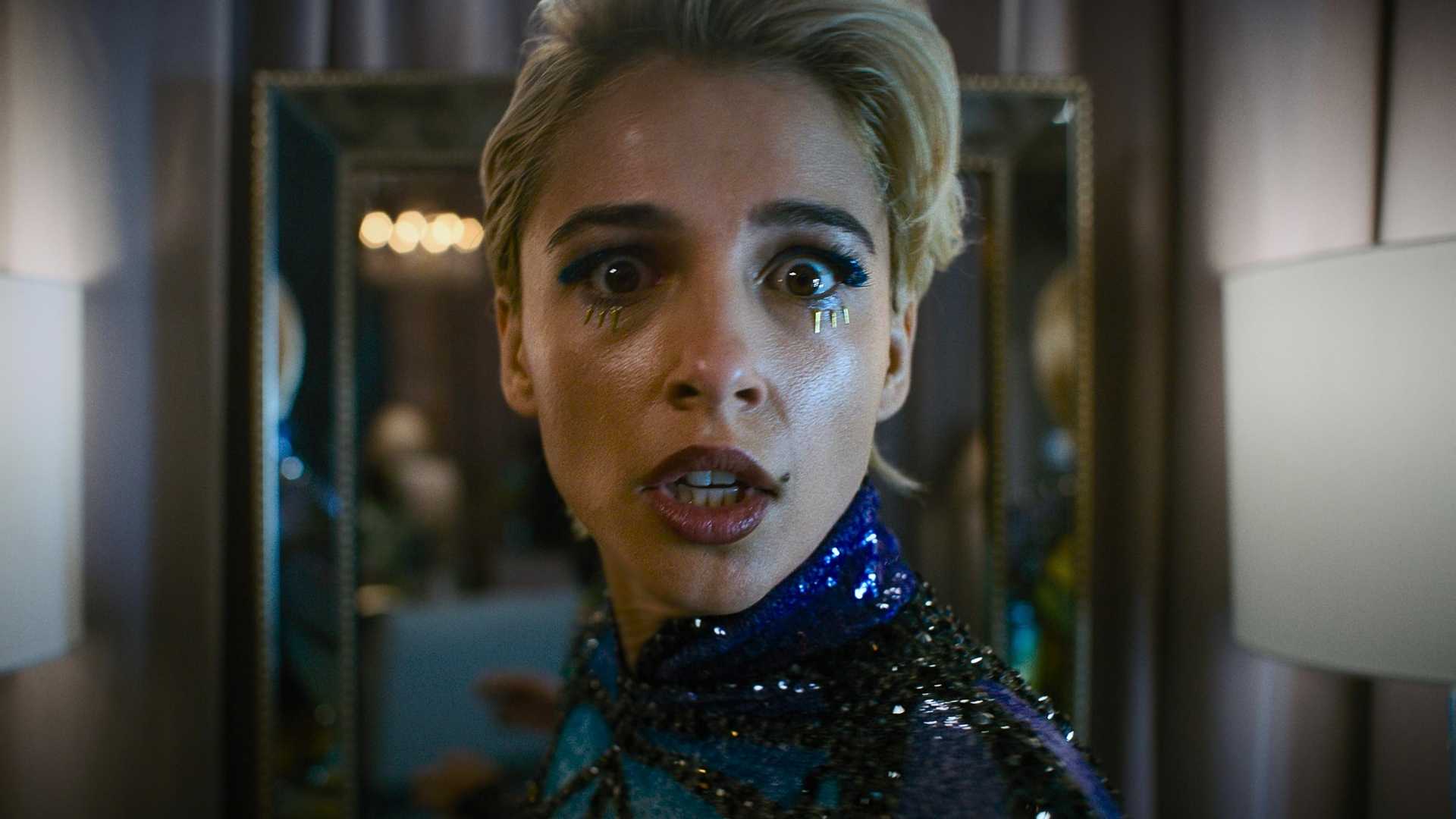 Naomi Scott scared in Smile 2