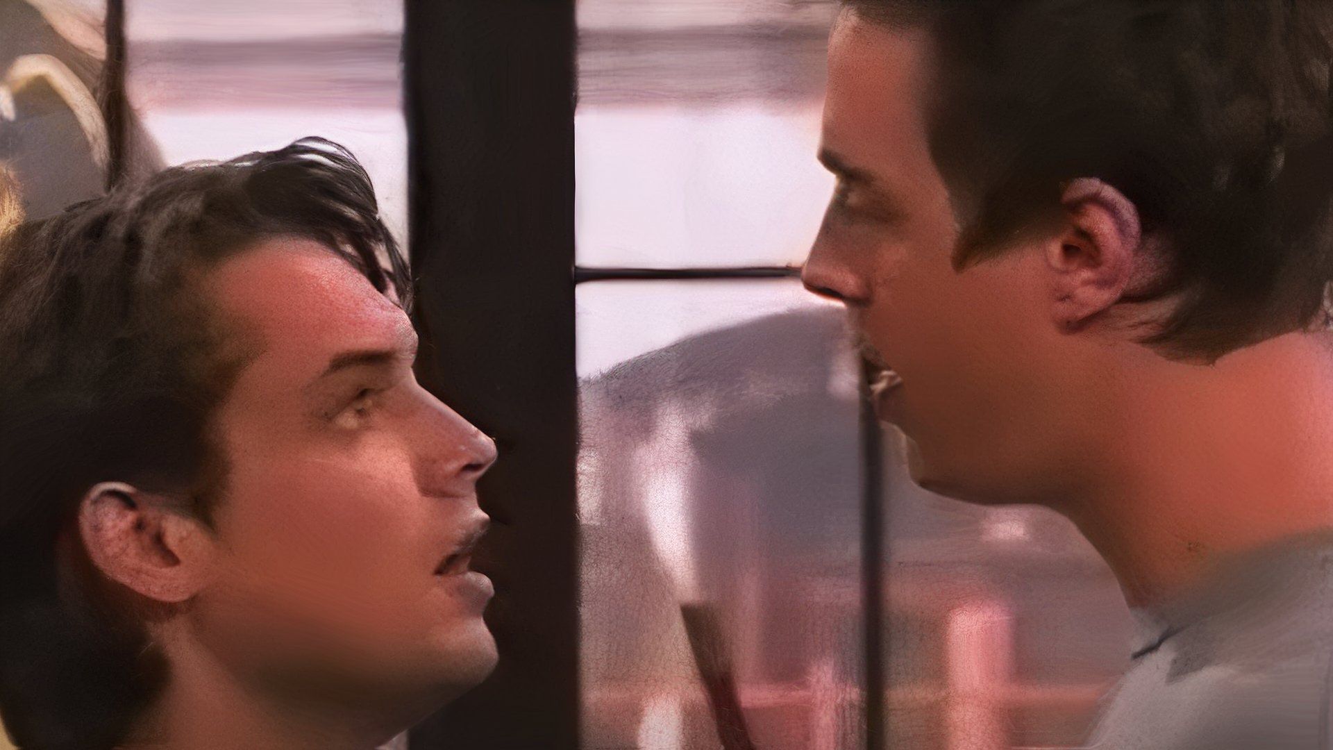 Alex and Todd about to fight over a girl on UPN's The Random Years