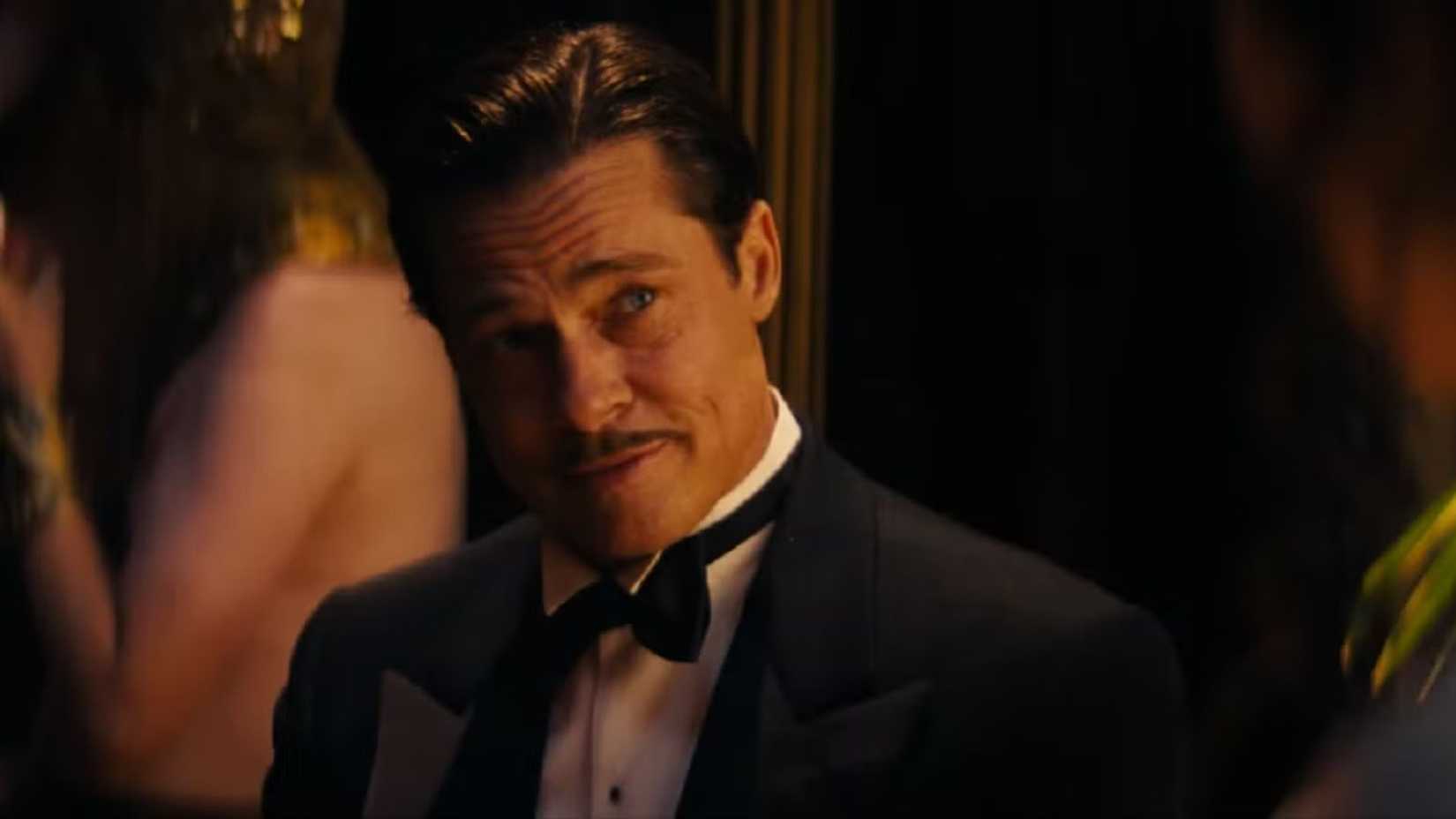 Babylon's Brad Pitt wearing a tuxedo